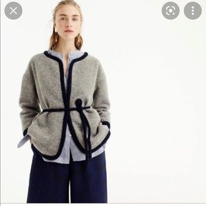 J Crew Boiled Wool Wrap Jacket